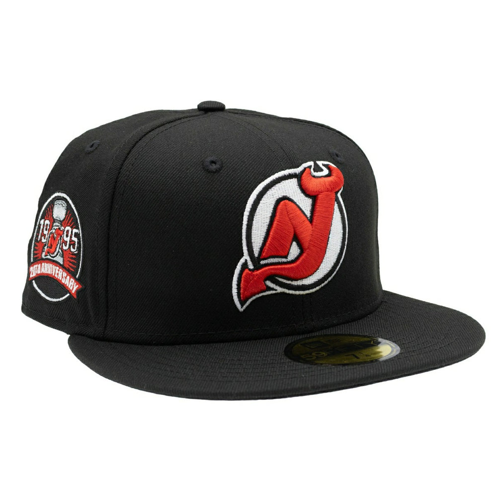 New Jersey Devils 20th Anniversary 59FIFTY Fitted NHL Cap Black Taass US