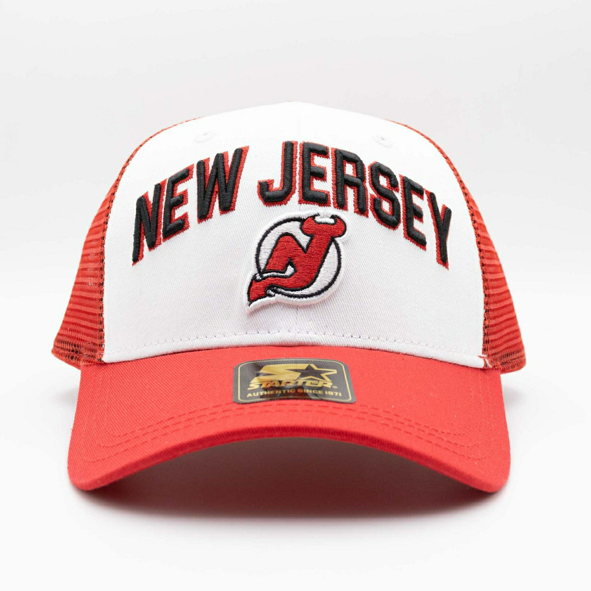 New Jersey Devils Starter Penalty NHL Trucker Cap Red Taass US