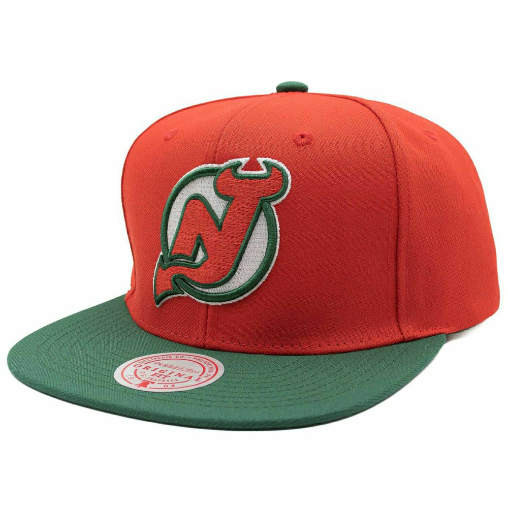 New Jersey Devils Team 2-Tone Mitchell & Ness Snapback NHL Cap Lifestyle