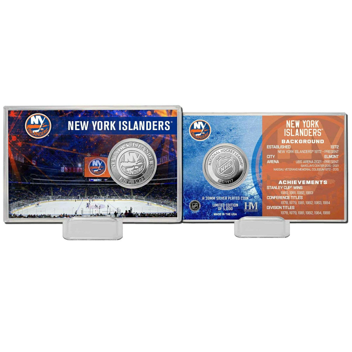 New York Islanders Team History NHL Silver Coin Card Taass for sale