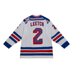 Brian Leetch #2 New York Rangers 1993-94 Mitchell & Ness NHL Jersey White Lifestyle