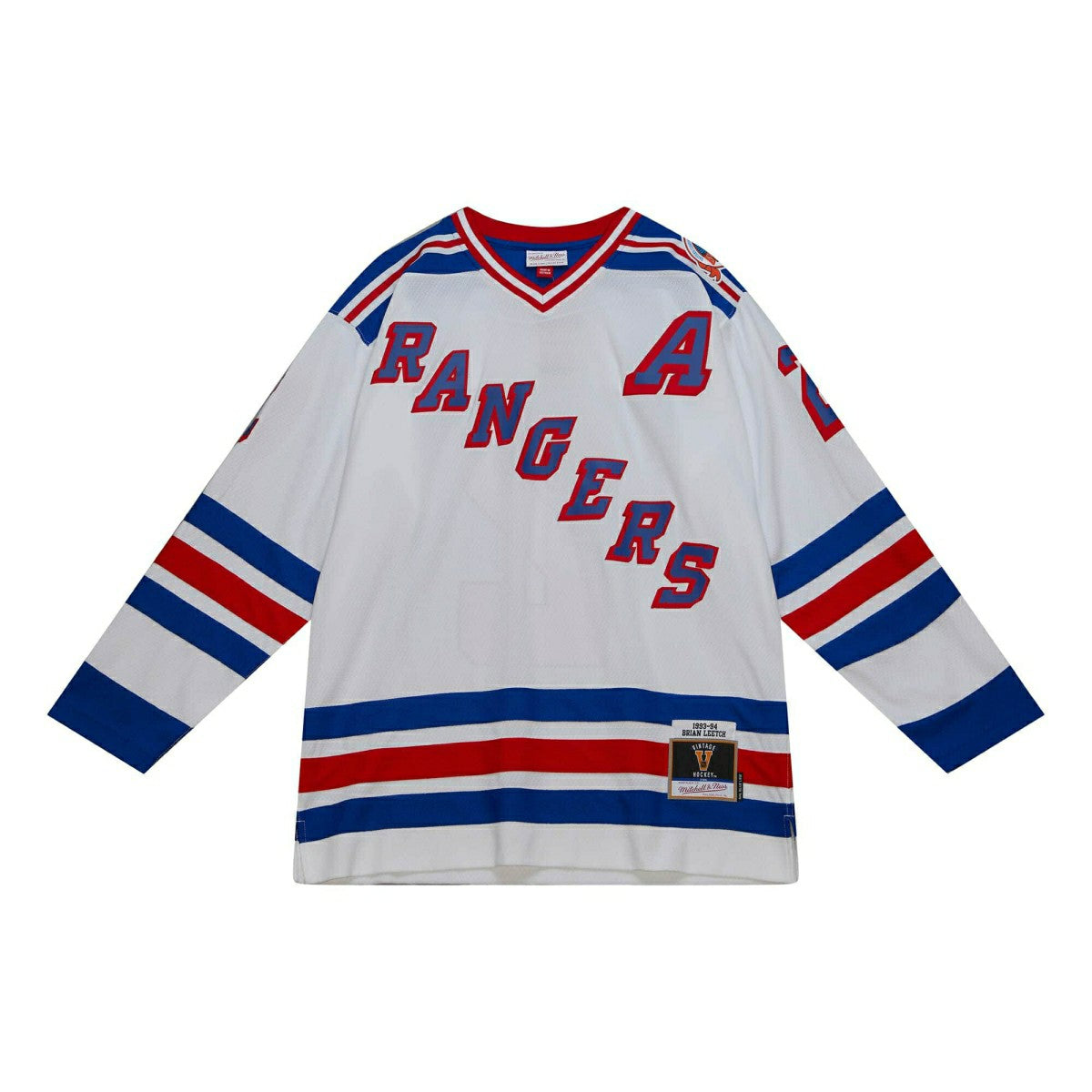 Brian Leetch #2 New York Rangers 1993-94 Mitchell & Ness NHL Jersey White Lifestyle