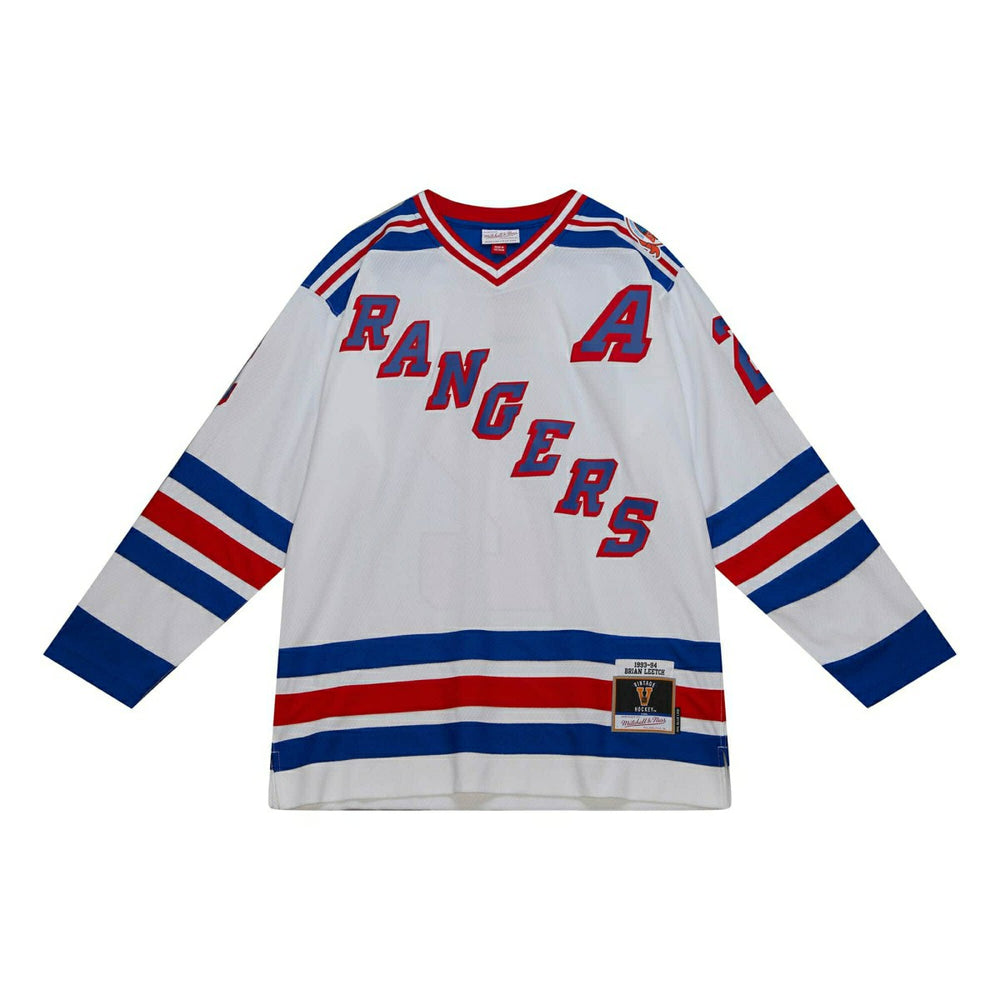 Brian Leetch #2 New York Rangers 1993-94 Mitchell & Ness NHL Jersey White Lifestyle