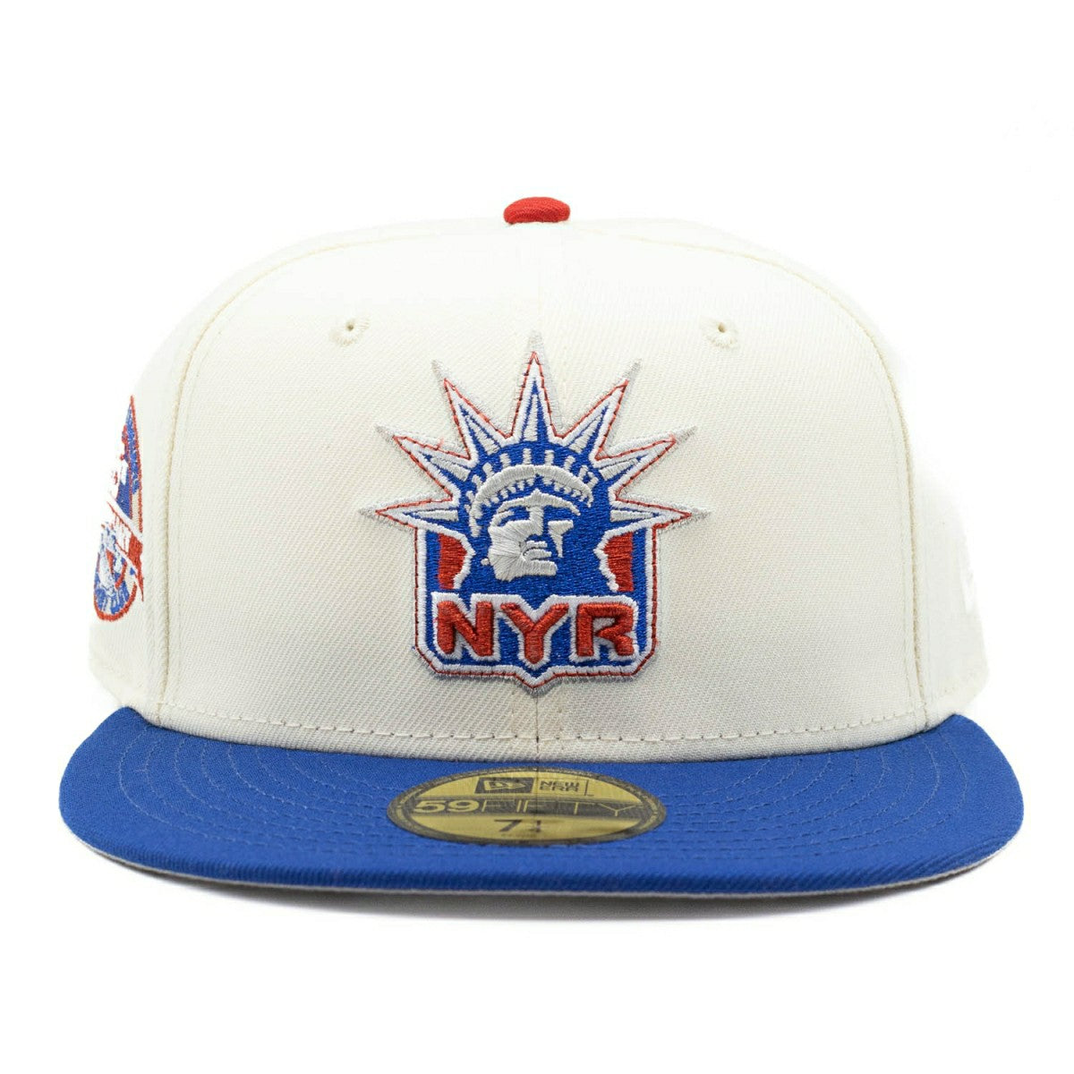 New York Rangers 85th Anniversary New Era 59FIFTY Fitted NHL Cap Chrome Lifestyle