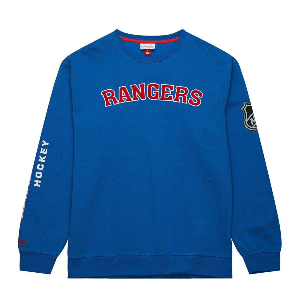New York Rangers Mitchell & Ness There and Back NHL Crewneck Sweater Fashion