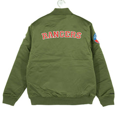 New York Rangers Olive Mitchell & Ness Heavyweight Satin NHL Jacket Taass US