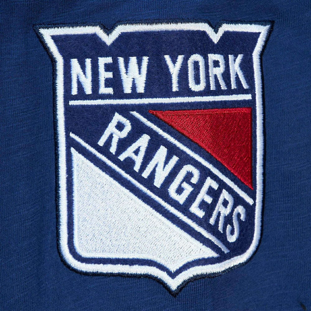 New York Rangers Legendary Slub Mitchell & Ness NHL Long Sleeve Hoodie Lifestyle