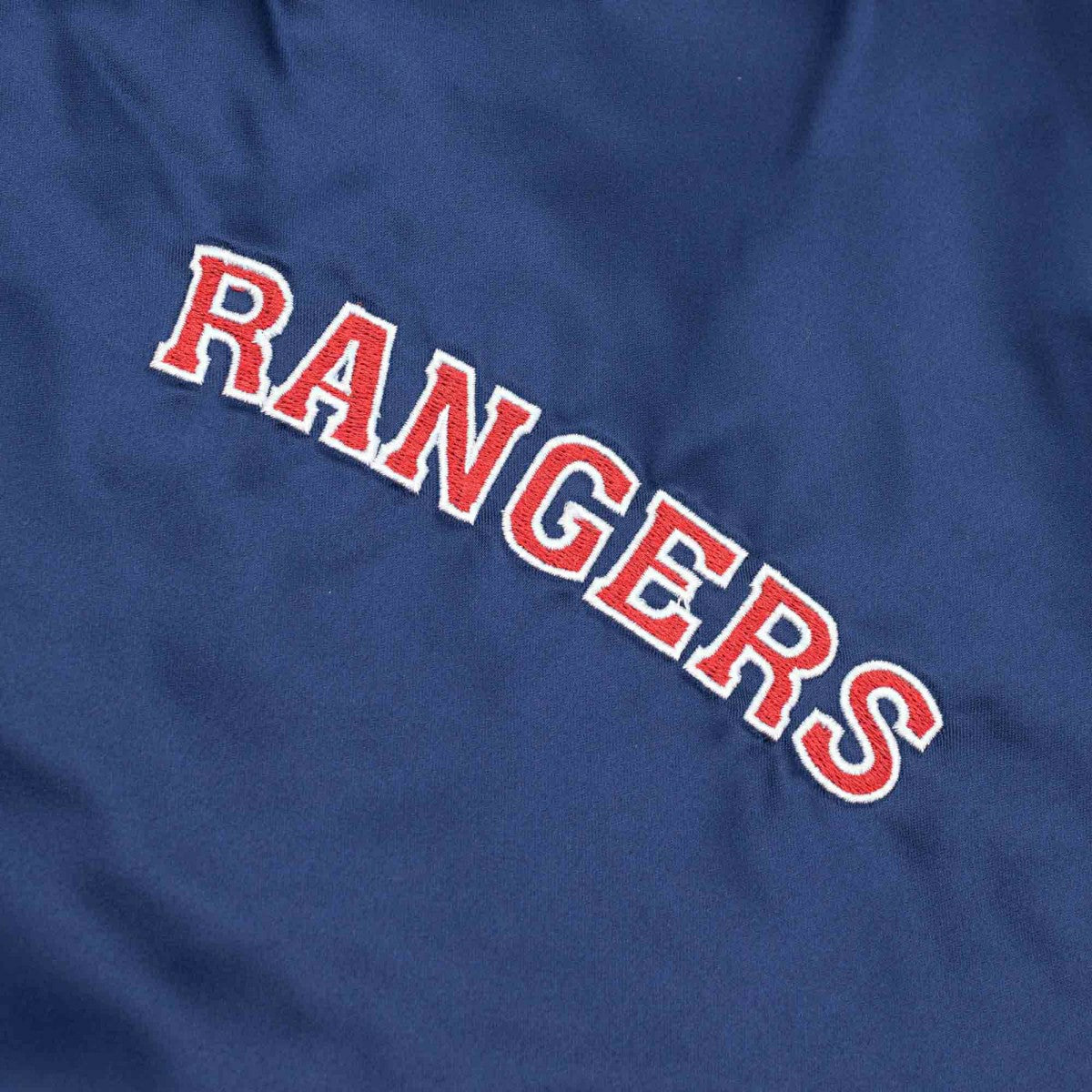 New York Rangers Heavyweight Satin Mitchell & Ness NHL Jacket Navy Taass for sale