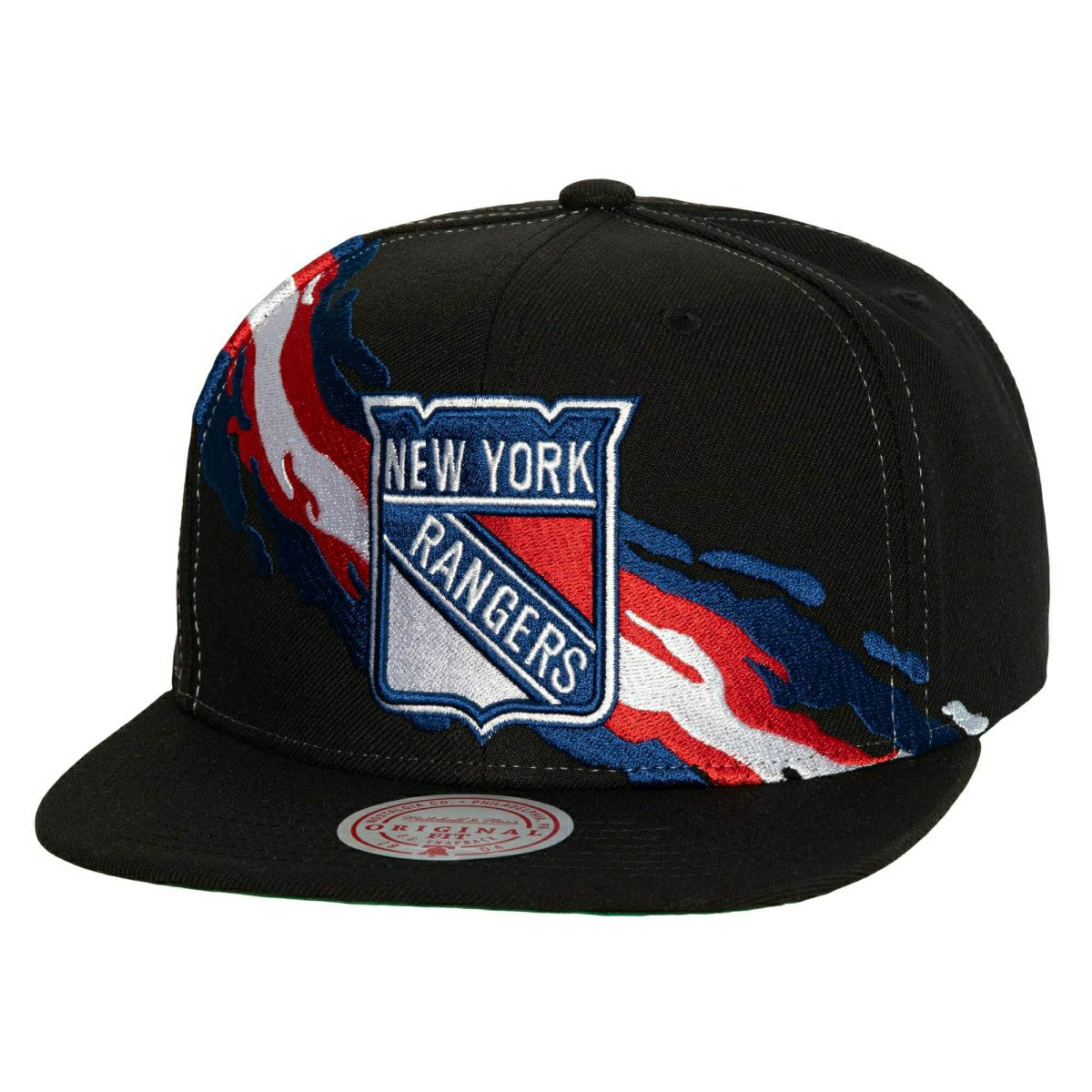 New York Rangers Paintbrush Mitchell & Ness Snapback NHL Cap Black Classic
