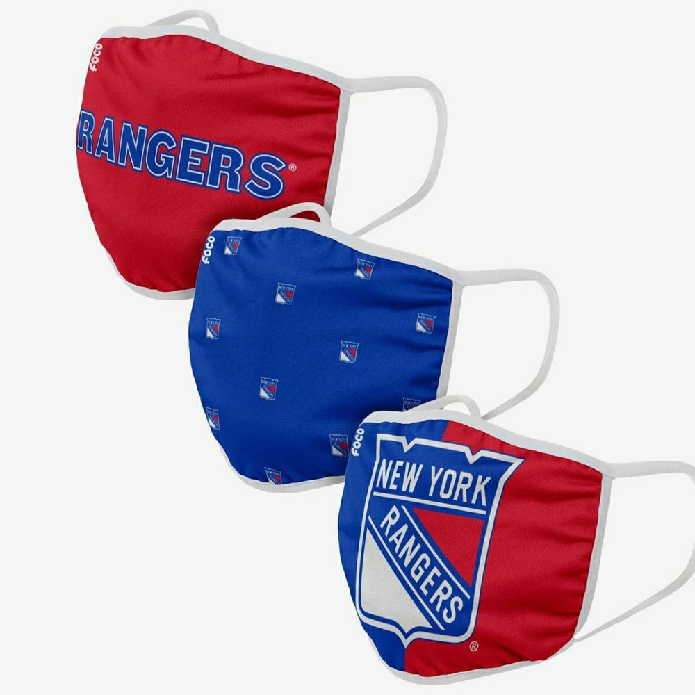 New York Rangers Face Covering NHL Face Mask (3-Pack) Taass sale
