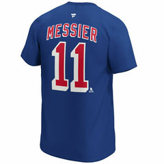 Mark Messier #11 New York Rangers Fanatics Alumni Player NHL T-Shirt Blue Classic