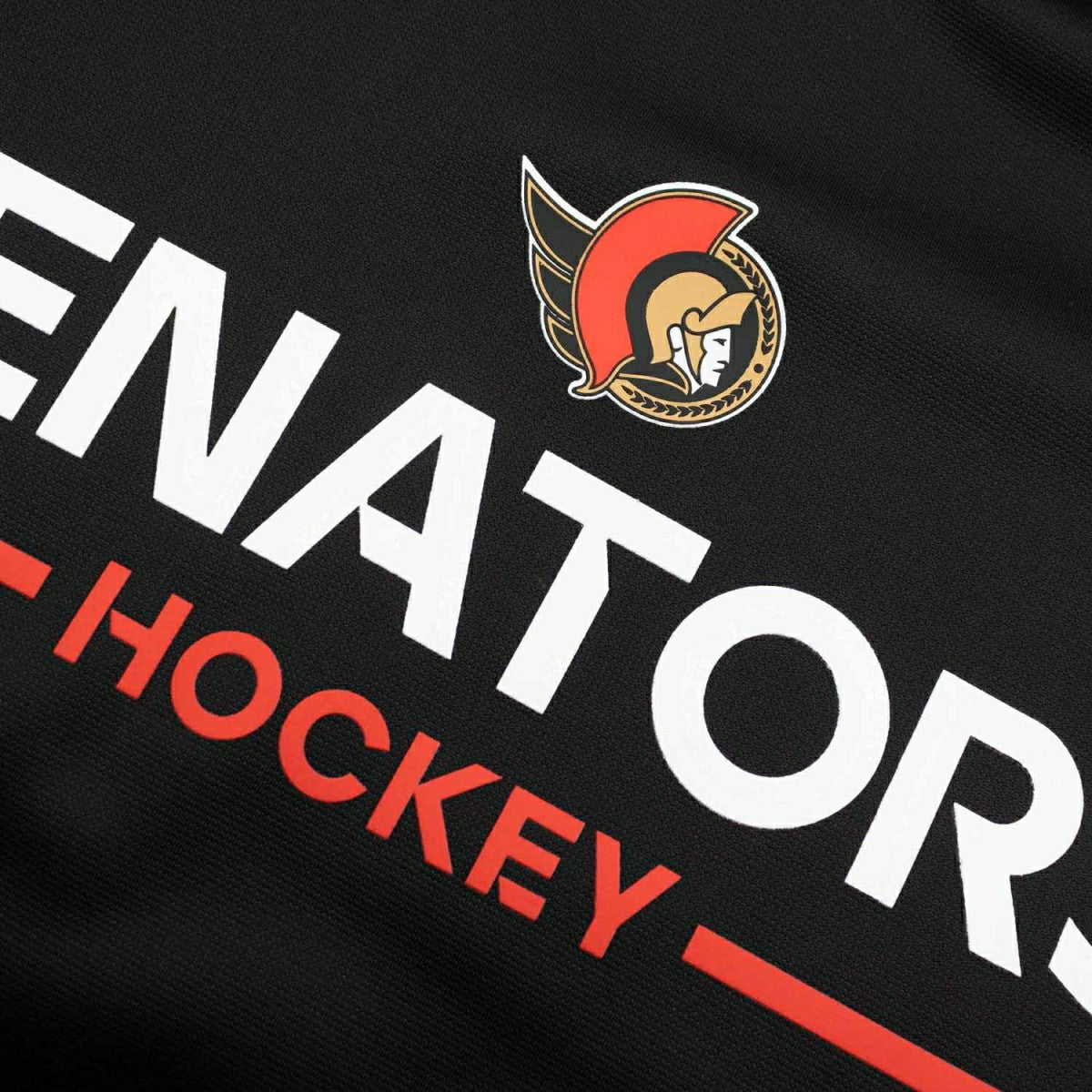 Ottawa Senators 2025/26 Authentic Pro Rink Tech NHL Hoodie Black Lifestyle