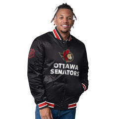 Ottawa Senators Closer Reversible NHL Varsity Jacket Black/Red Taass sale