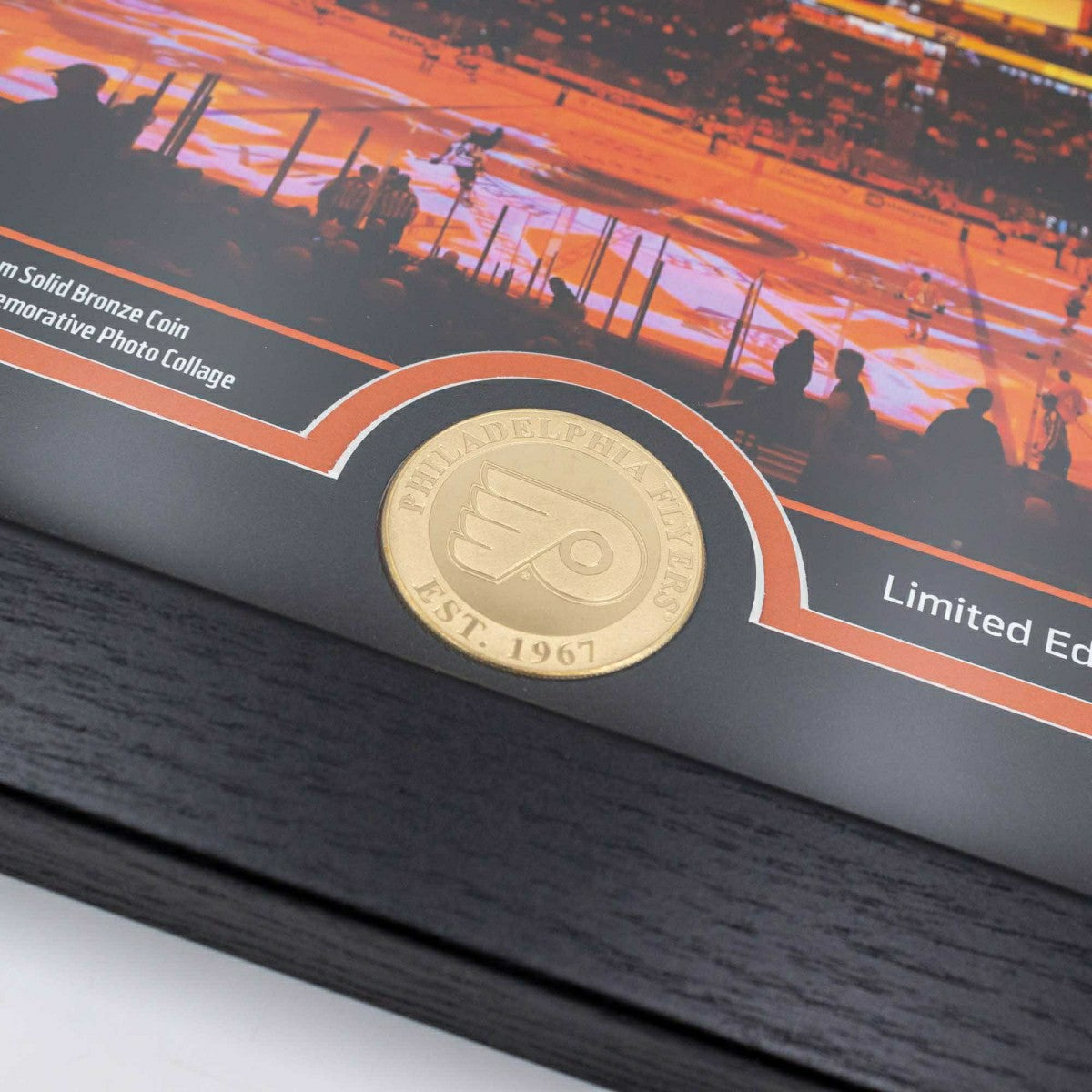 Philadelphia Flyers 2-Time Stanley Cup Champions Bronze Coin Framed NHL Photo Taass for sale