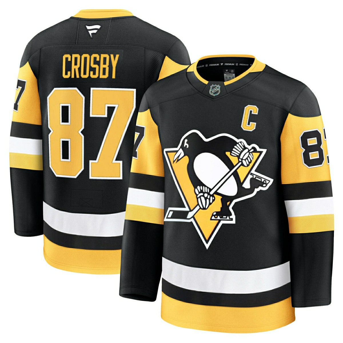 Sidney Crosby #87 Pittsburgh Penguins Premium NHL Jersey Home Black Taass for sale