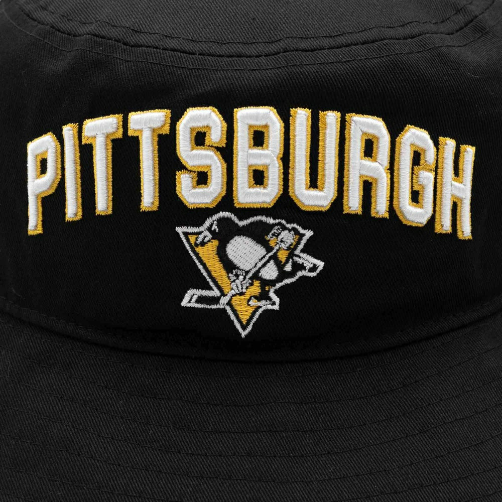Pittsburgh Penguins Starter Slapshot NHL Bucket Hat Black Lifestyle