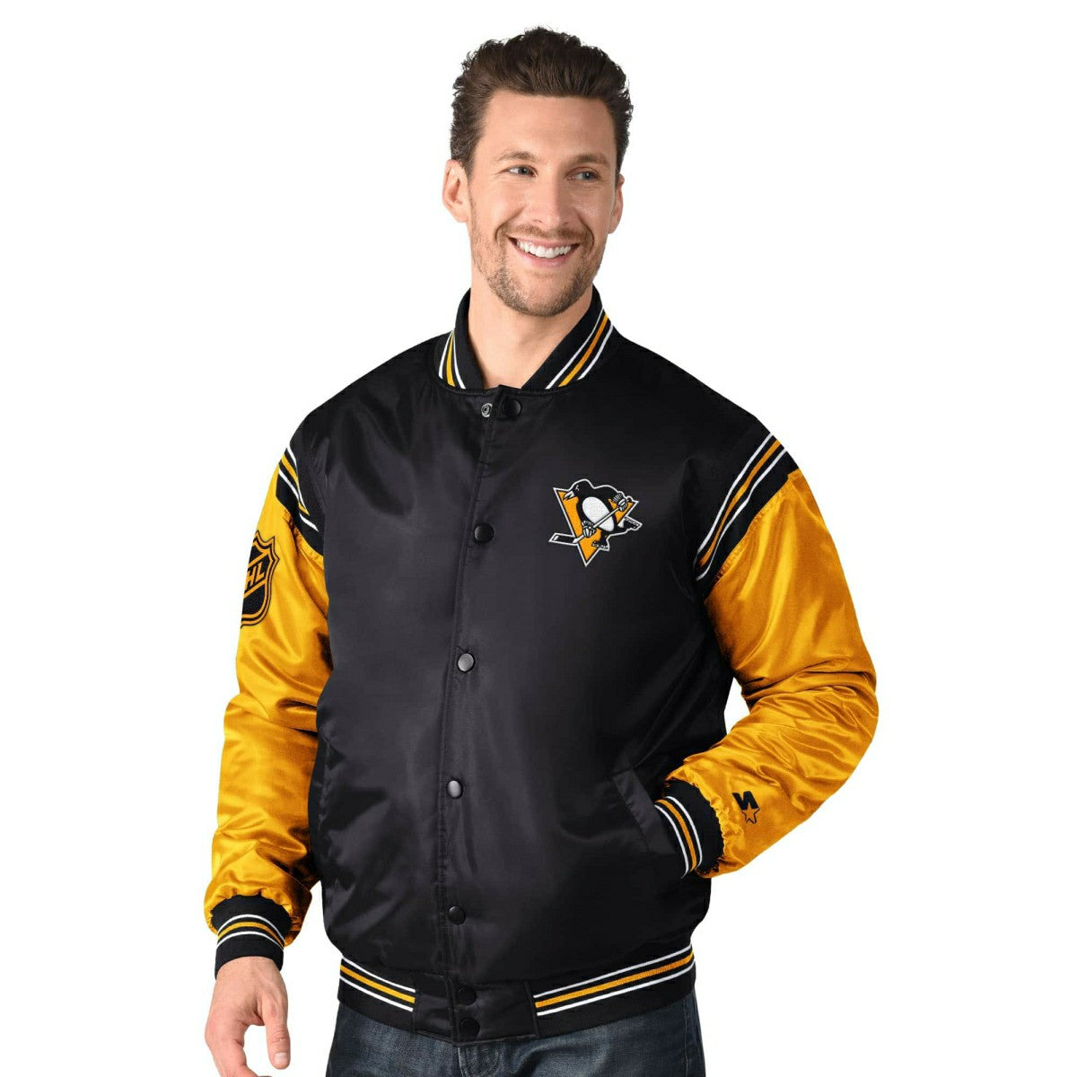 Pittsburgh Penguins Enforcer NHL Varsity Satin Jacket Taass for sale