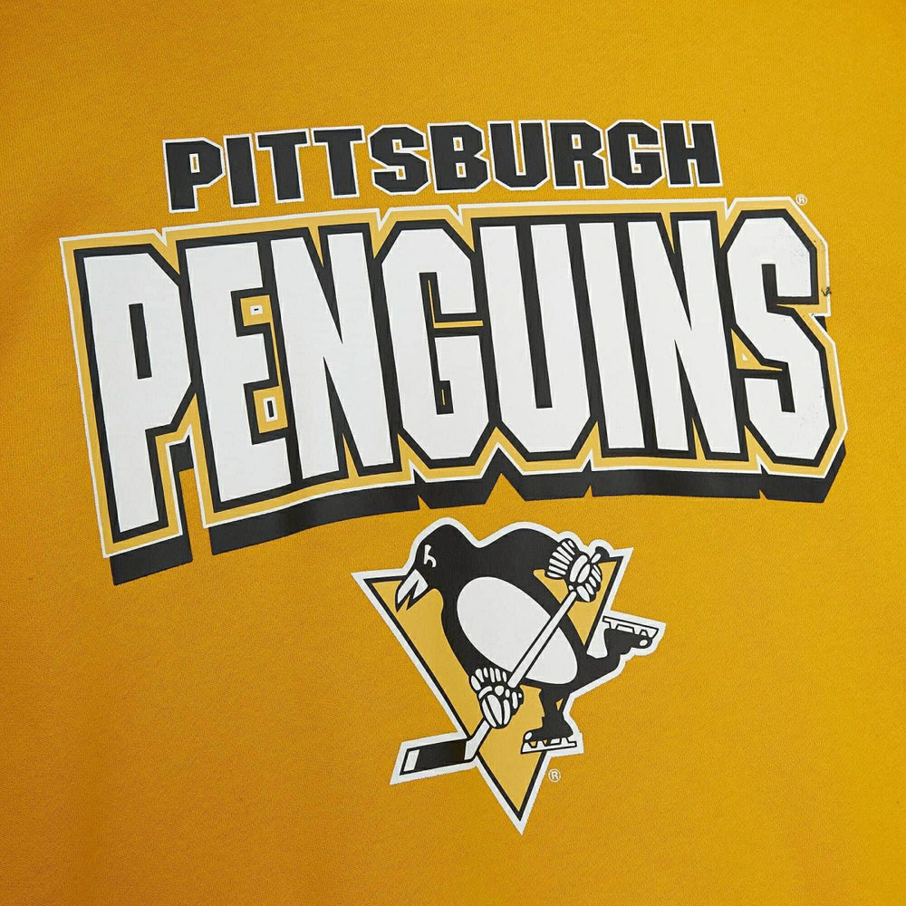 Pittsburgh Penguins All Over Mitchell & Ness NHL Crew Fleece Pullover Taass for sale