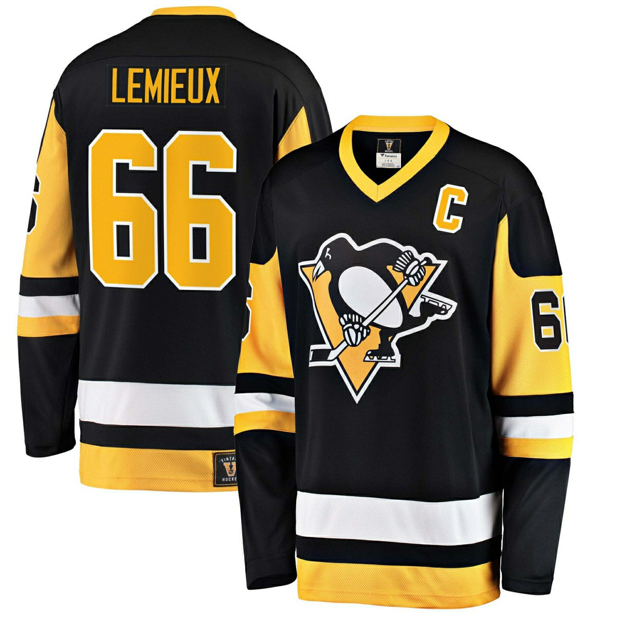 Mario Lemieux #66 Pittsburgh Penguins Vintage Heritage Breakaway NHL Jersey Fashion