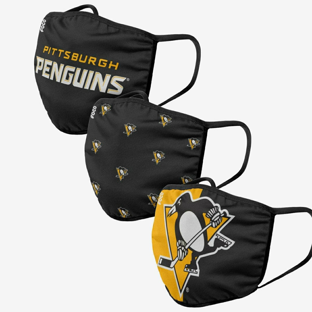 Pittsburgh Penguins Face Covering NHL Face Mask (3-Pack) Taass for sale