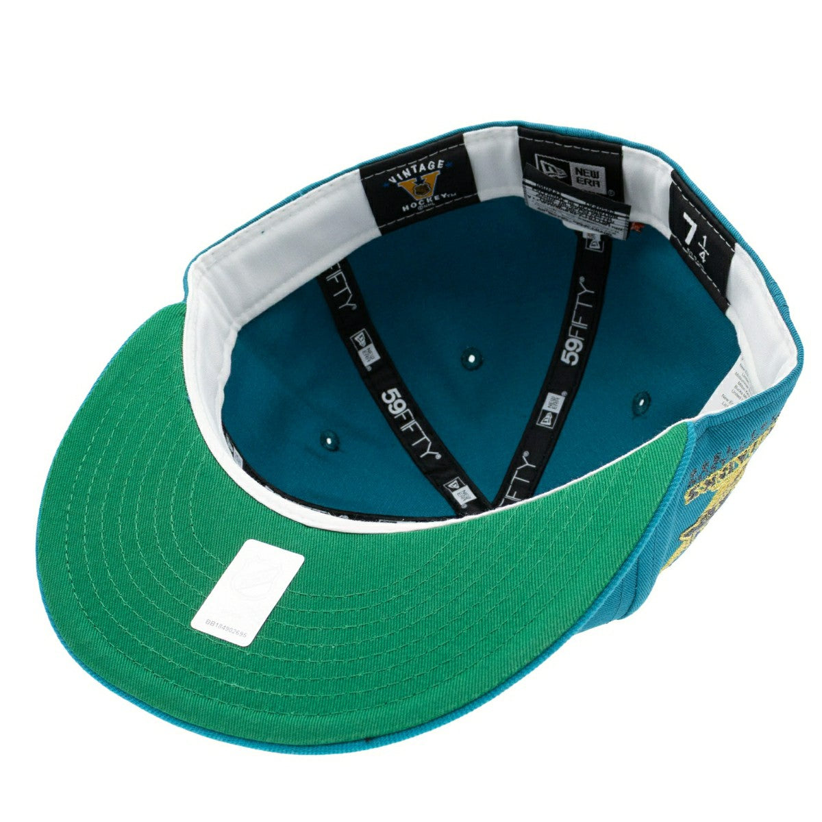 San Jose Sharks 5th Anniversary 59FIFTY Fitted NHL Cap Teal Taass for sale
