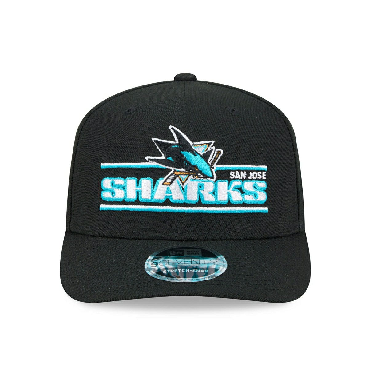 San Jose Sharks NHL Stated 9SEVENTY Stretch-Snap Cap Black Fashion