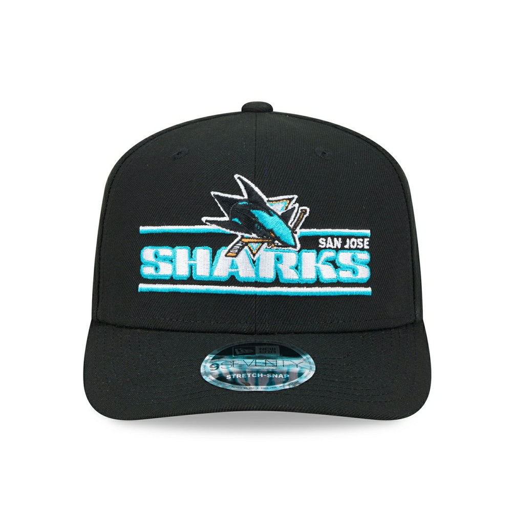 San Jose Sharks NHL Stated 9SEVENTY Stretch-Snap Cap Black Fashion