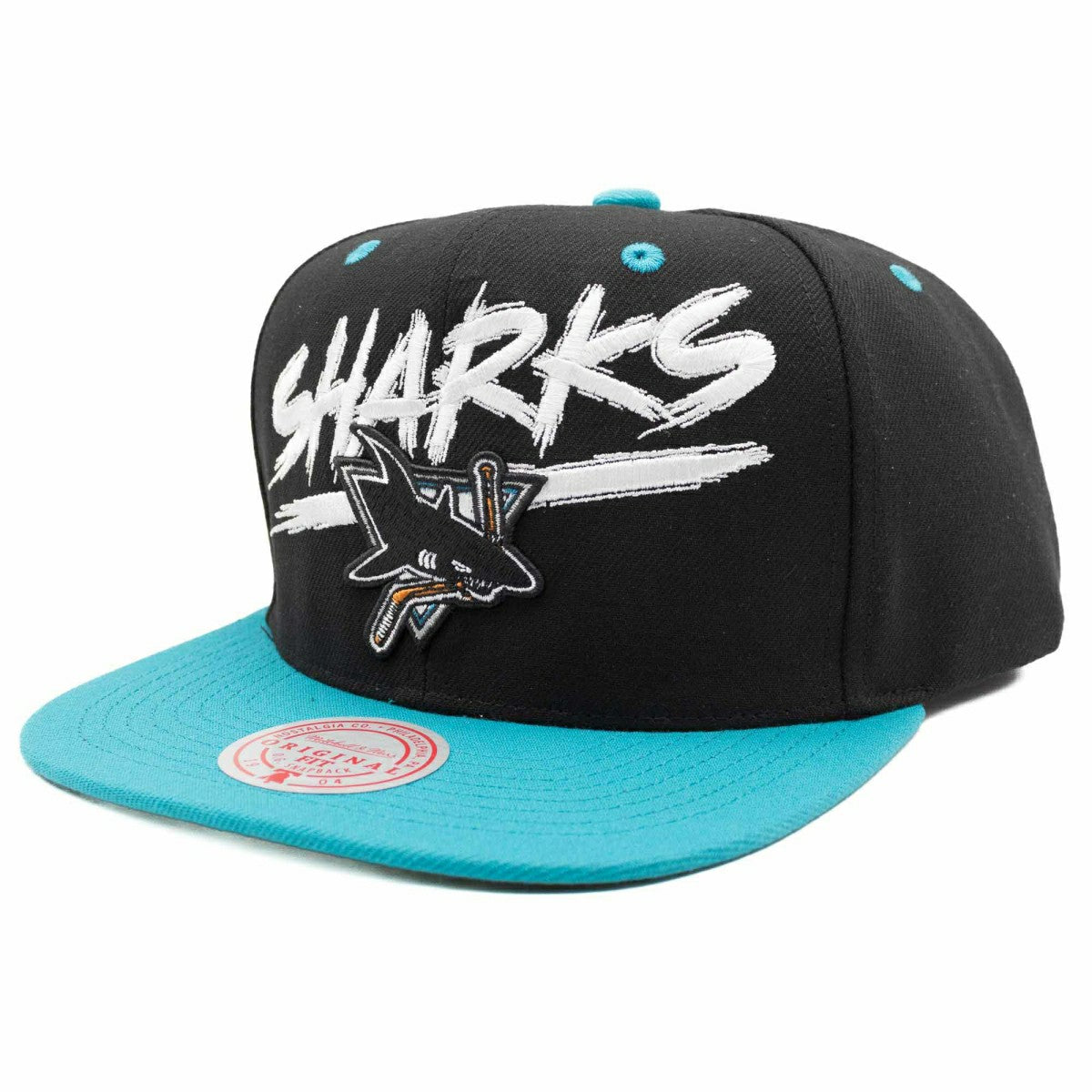 San Jose Sharks Transcript Mitchell & Ness Snapback NHL Cap Lifestyle
