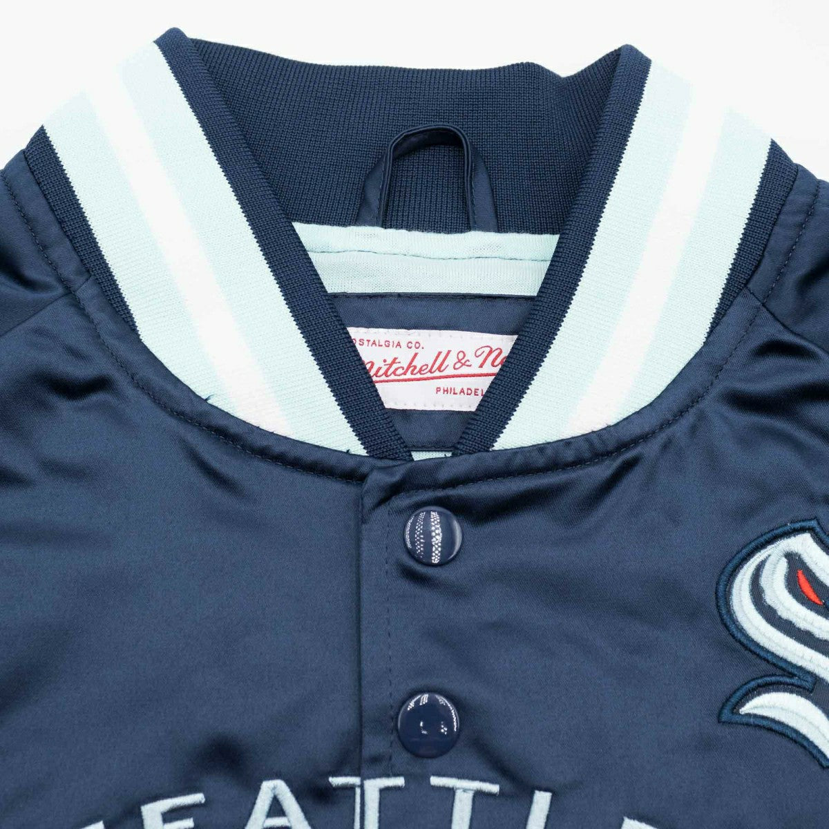 Seattle Kraken Mitchell & Ness Lightweight Satin NHL Jacket Taass sale