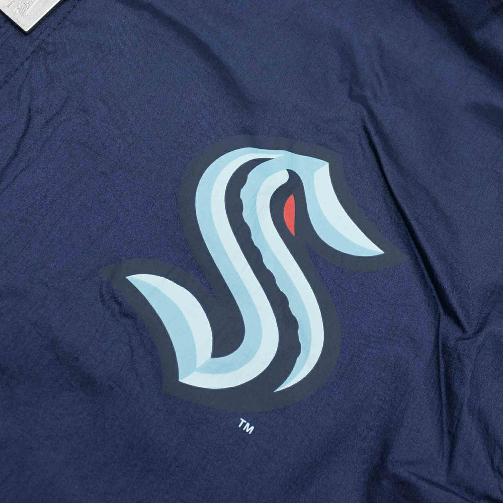 Seattle Kraken Undeniable Mitchell & Ness NHL Windbreaker Jacket Taass for sale