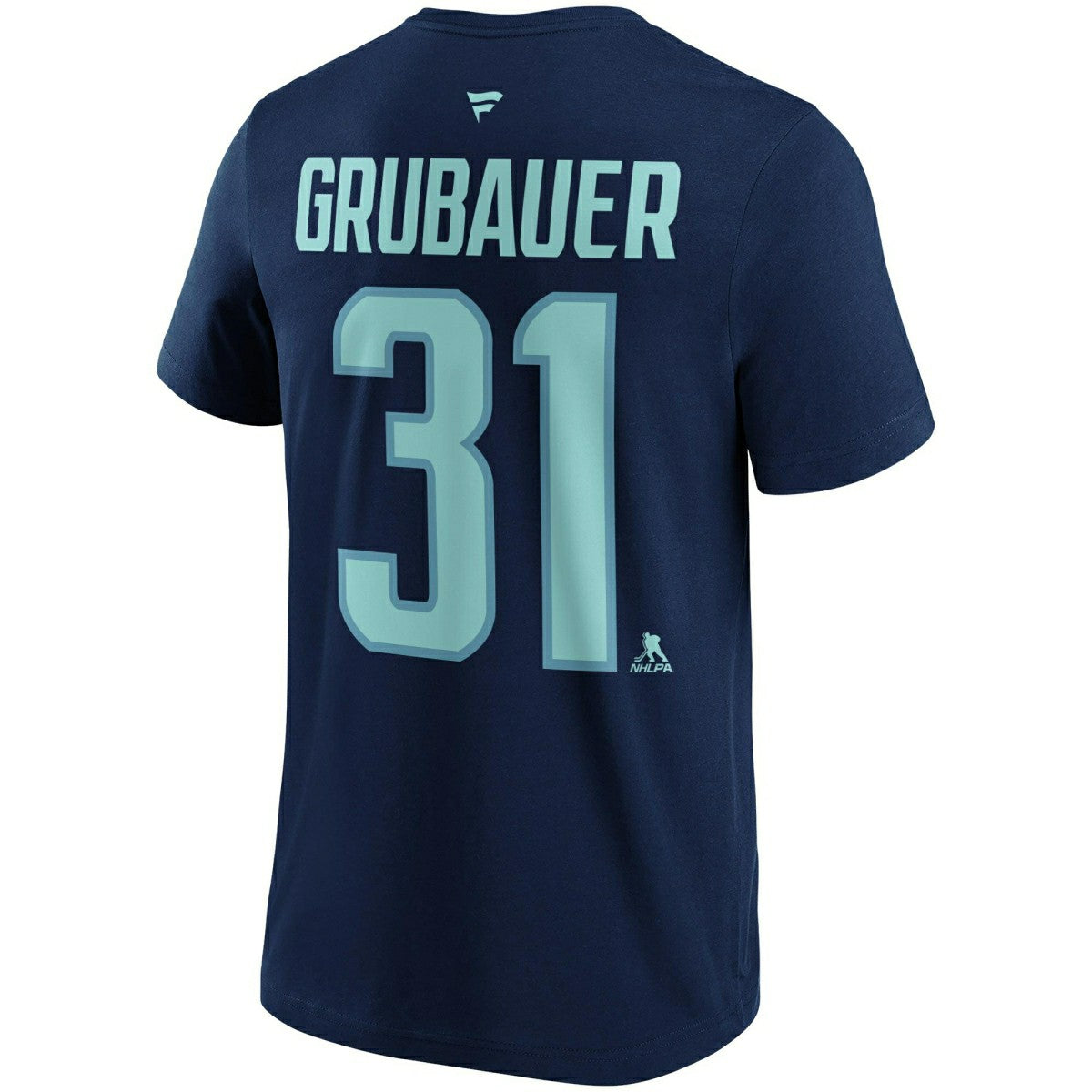 Philipp Grubauer #31 Seattle Kraken Player NHL T-Shirt Navy Taass sale