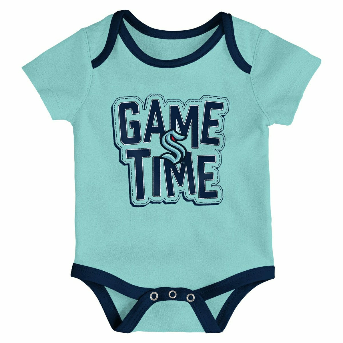 Seattle Kraken Game Time NHL Baby Bodysuit Set (3-Piece) Lifestyle