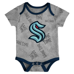 Seattle Kraken Game Time NHL Baby Bodysuit Set (3-Piece) Lifestyle