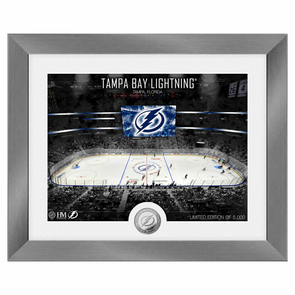 Tampa Bay Lightning Art Deco Stadium Silver Coin Framed NHL Photo Taass US