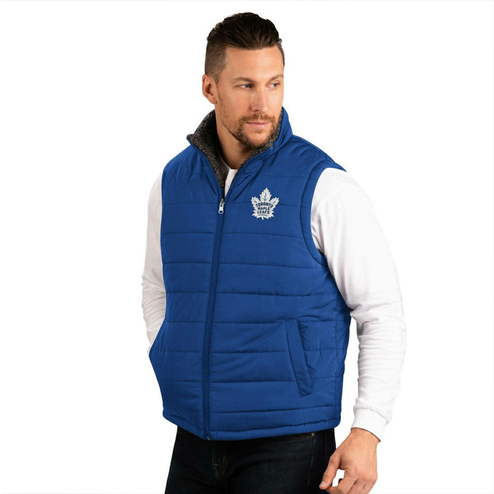 Toronto Maple Leafs G-III NHL Reversible Sherpa Winter Vest Lifestyle