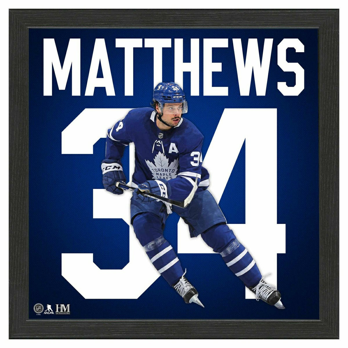 Auston Matthews #34 Toronto Maple Leafs Impact Jersey Framed NHL Photo Classic