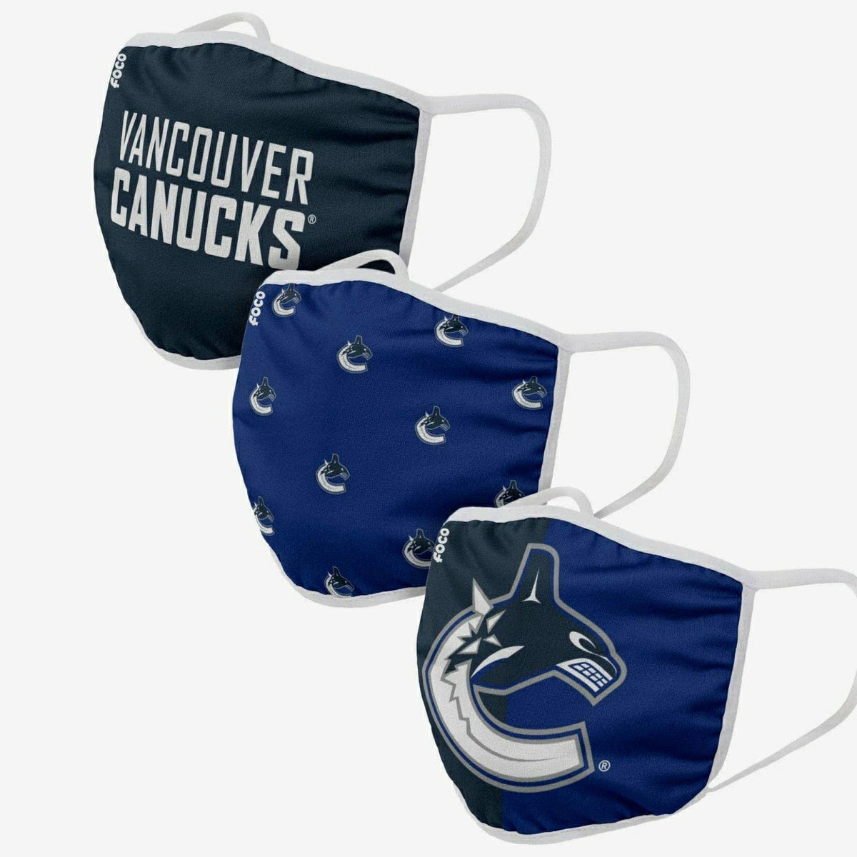 Vancouver Canucks Face Covering NHL Face Mask (3-Pack) Taass US