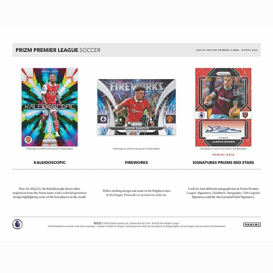2022/23 Panini Prizm Premier League Soccer EPL Asia Tmall Box Lifestyle