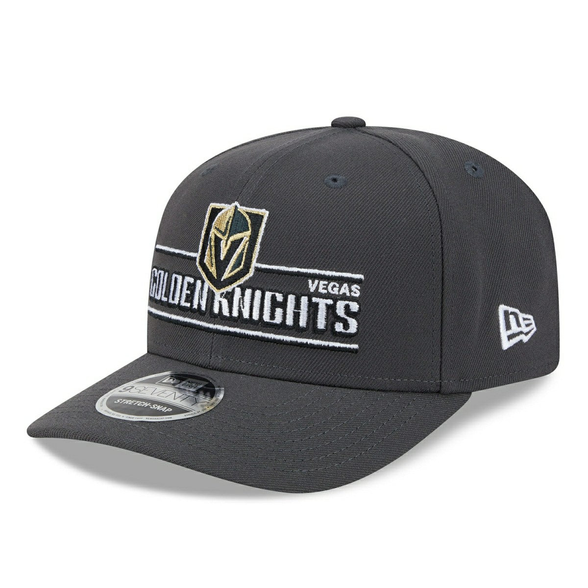 Vegas Golden Knights NHL Stated 9SEVENTY Stretch-Snap Cap Charcoal Lifestyle