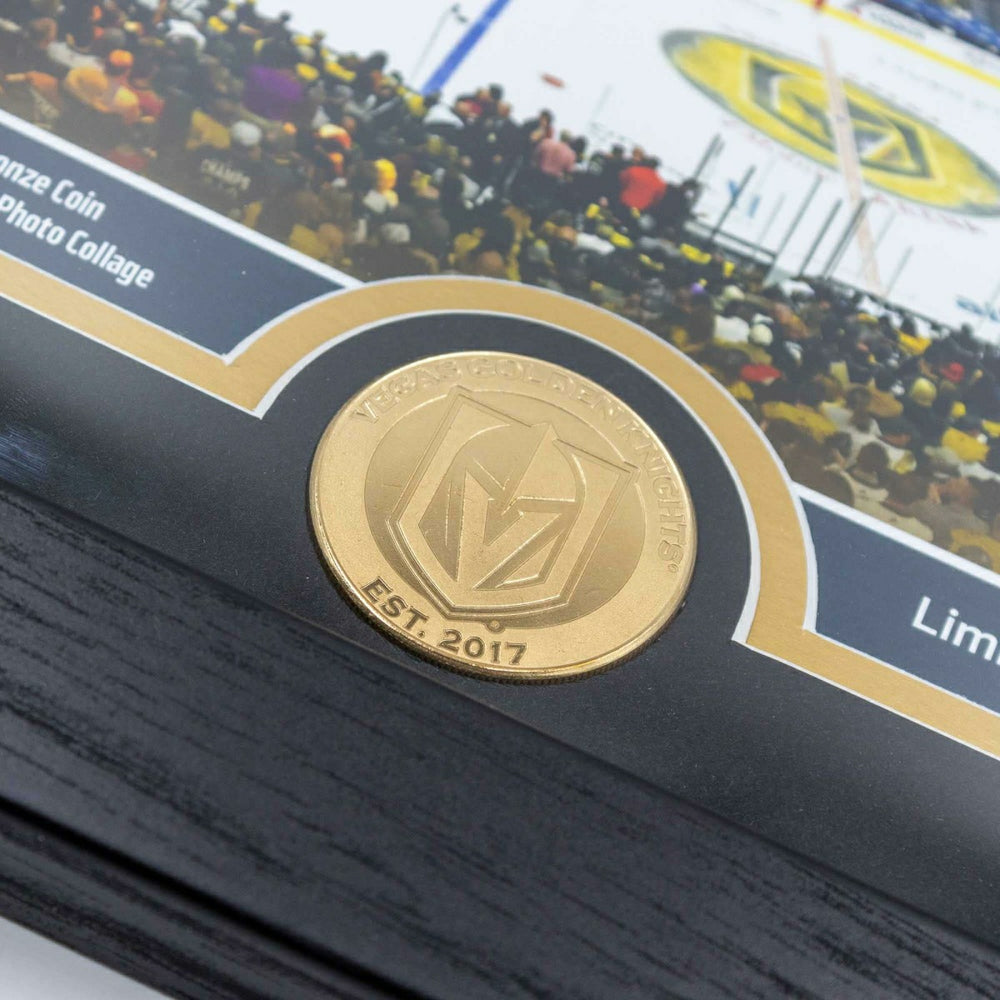 Vegas Golden Knights 1-Time Stanley Cup Champions Bronze Coin Framed NHL Photo Taass sale