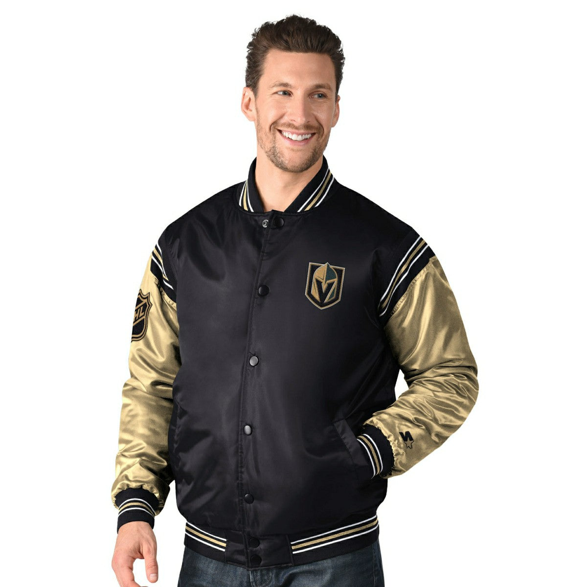 Vegas Golden Knights Enforcer NHL Varsity Satin Jacket Taass sale
