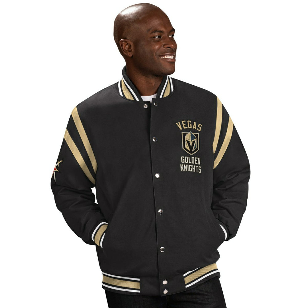 Vegas Golden Knights G-III Tailback NHL Varsity Jacket Black Lifestyle
