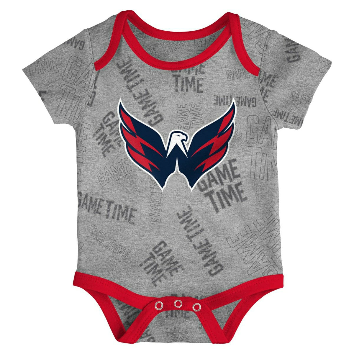 Washington Capitals Game Time NHL Baby Bodysuit Set (3-Piece) Taass US