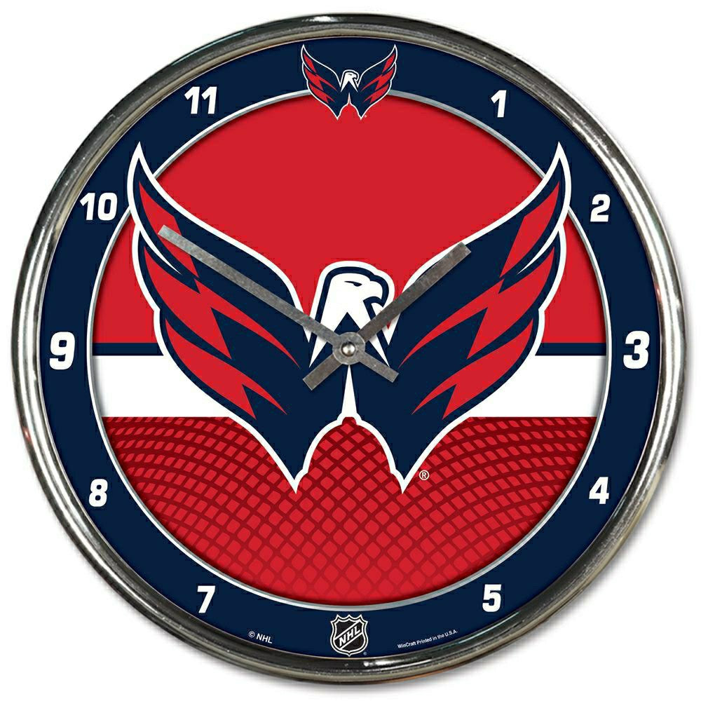 Washington Capitals Chrome NHL Wall Clock Lifestyle