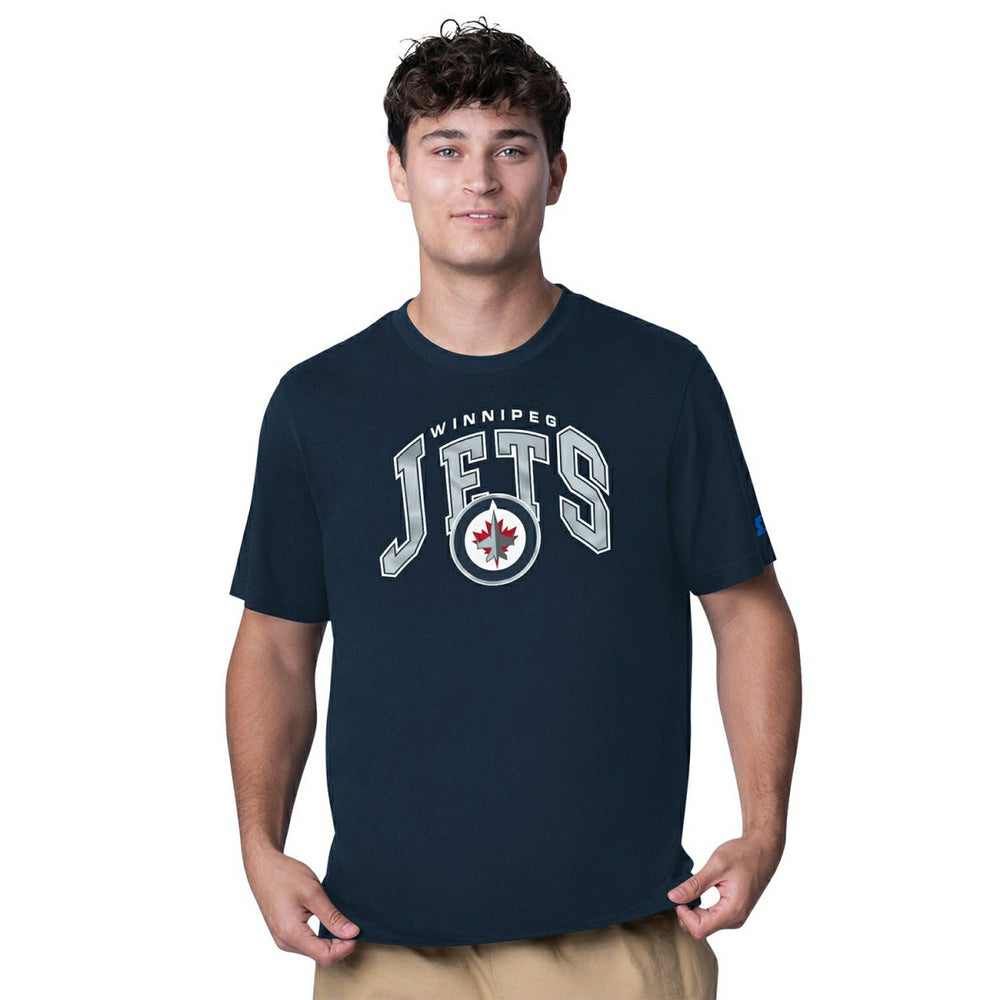 Winnipeg Jets Starter Drop The Puck NHL T-Shirt Navy Lifestyle