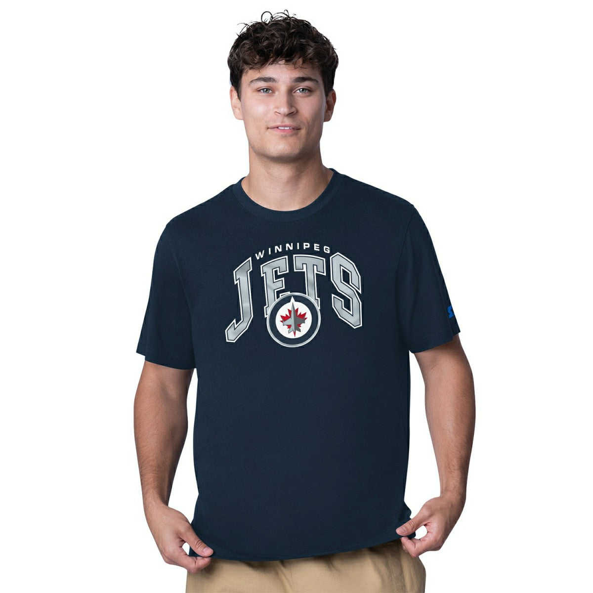 Winnipeg Jets Starter Drop The Puck NHL T-Shirt Navy Lifestyle