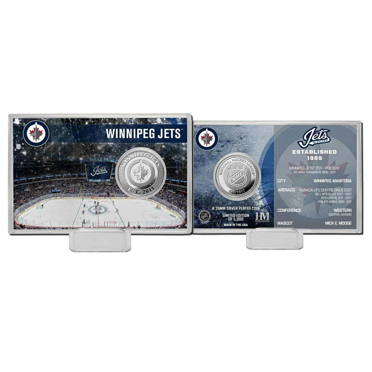 Winnipeg Jets Team History NHL Silver Coin Card Taass US