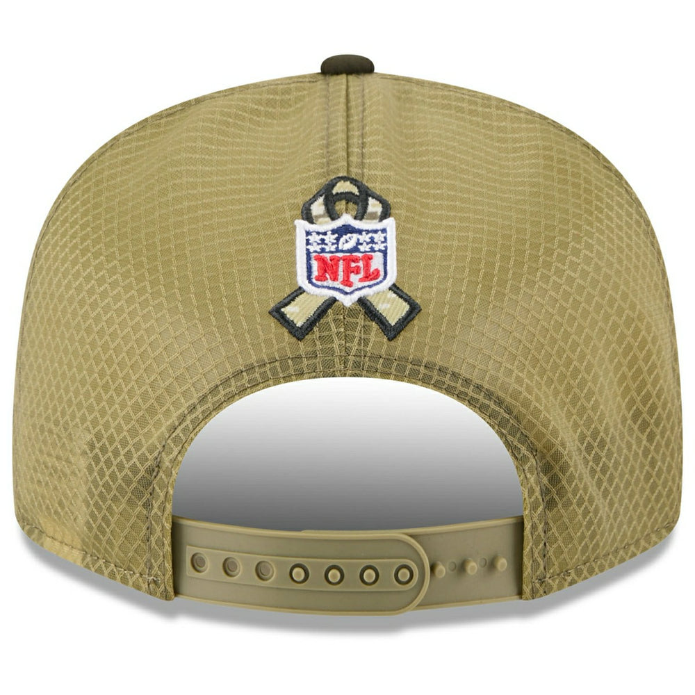 Arizona Cardinals 2025 NFL Salute to Service 9FIFTY Split Panel Trucker Snapback Cap Olive Taass for sale