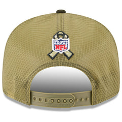 Arizona Cardinals 2025 NFL Salute to Service 9FIFTY Split Panel Trucker Snapback Cap Olive Taass for sale