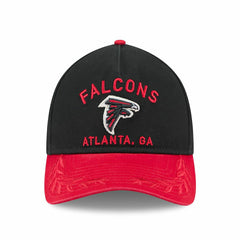 Atlanta Falcons 2025 NFL Draft 9TWENTY A-Frame Adjustable Cap Black Lifestyle